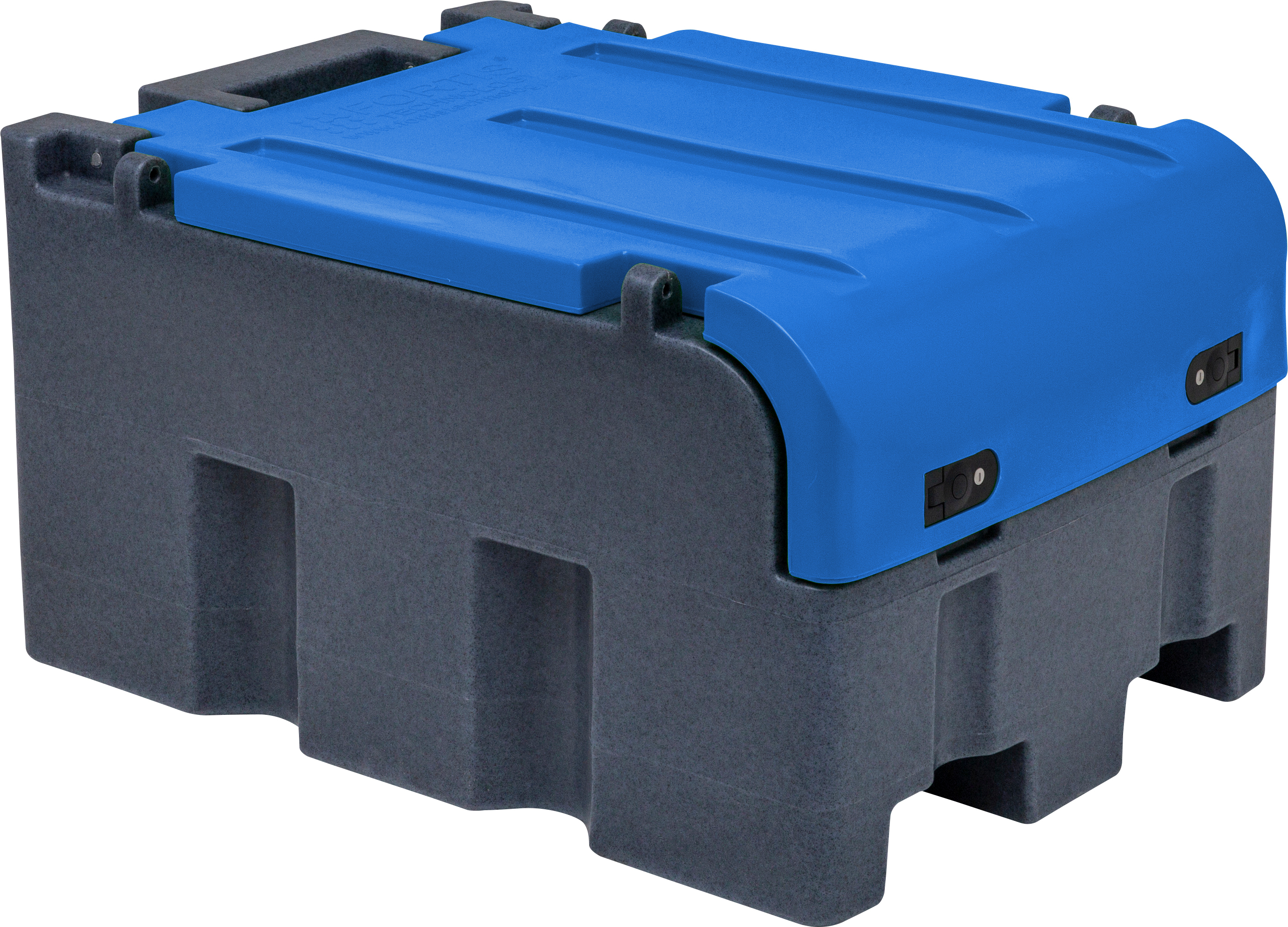 FortisBox 200 mit blauem Deckel in Seitenansicht
