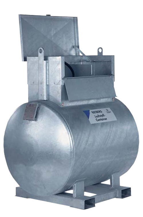 KC-K-weiss-klein mobile Tankstelle für Diesel mit aufgeschweißtem Staukasten